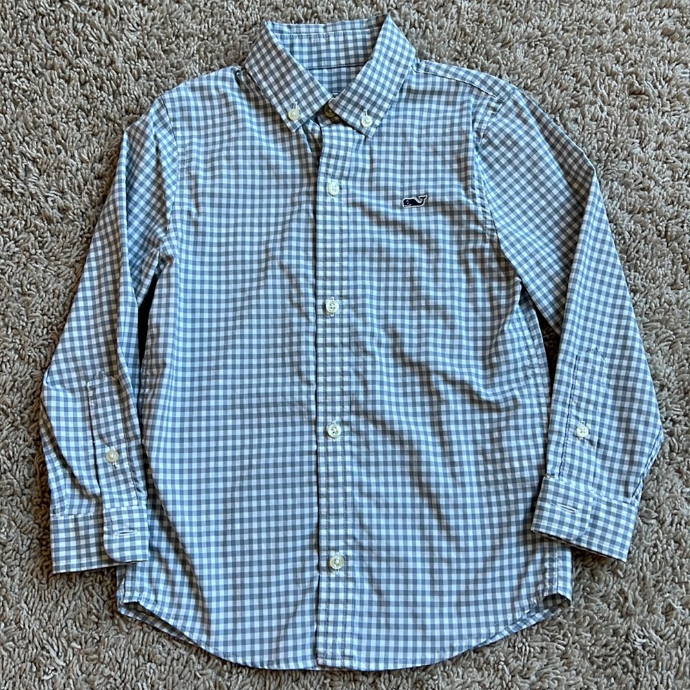 Boys' Vineyard Vines On-The-Go Gingham Button-Down Shirt